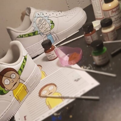 nike air force 1 custom rick and morty