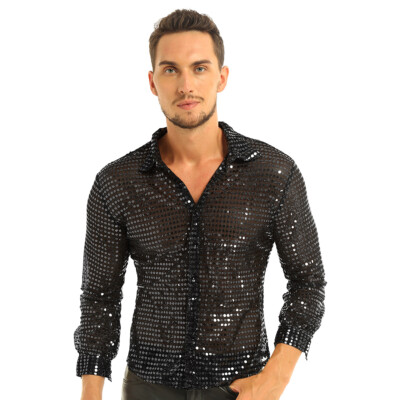 sequin see through top