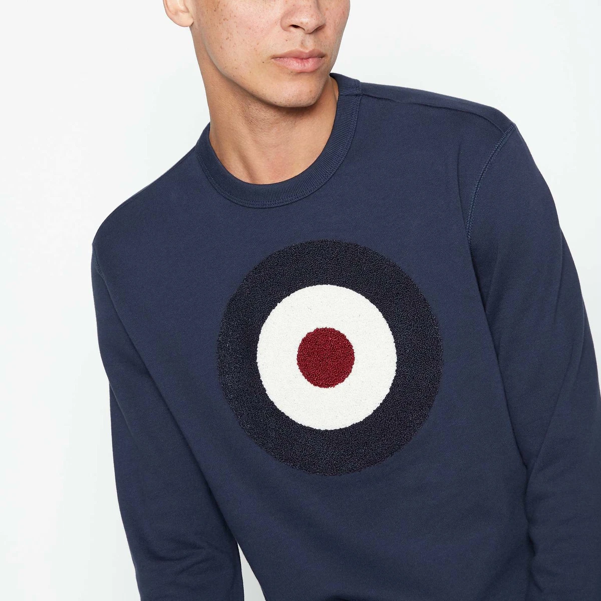 Navy Target Sweatshirt Ben Sherman JUMPER SALE 60 OFF RRP