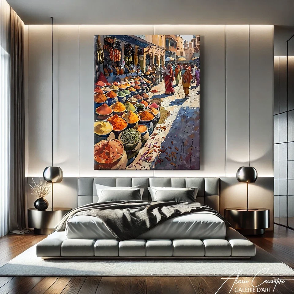 Large Wall Decor Oriental Moroccan Wall Art Arabic Painting Traditional Prints - Imagem 3 de 4