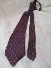 Vintage Mark Alexander Silk Necktie mulberry gray gold