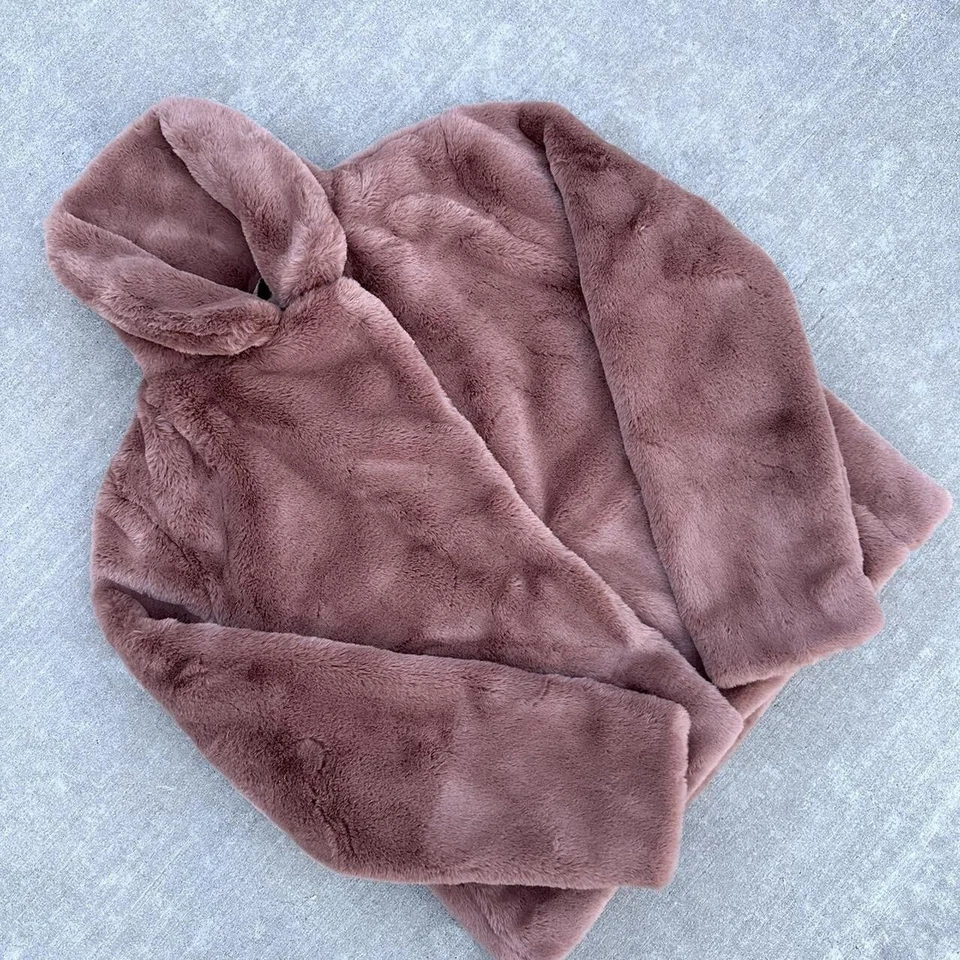 Abrigo de piel marrón Abercrombie & Fitch para mujer talla grande de invierno talla grande nuevo con etiquetas Foto 3 de 4