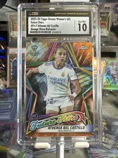 2021 Topps Chrome UEFA WCL Athena Del Castillo RC Orange /25 CSG/CGC 10