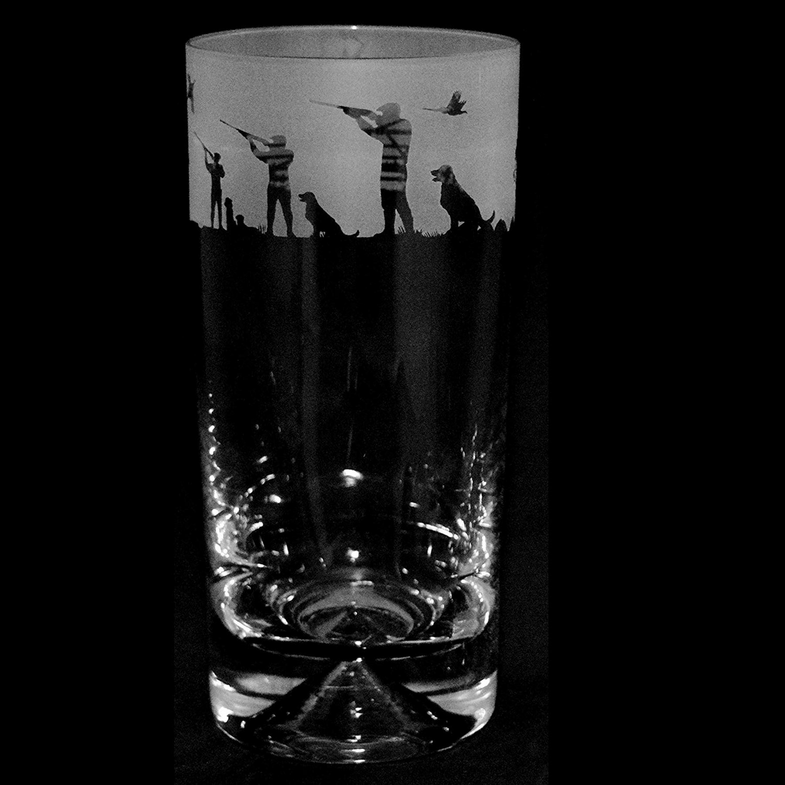 Animo Glass Shooting Engraved Highball Hunting Decorated Tumbler Gift Box