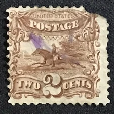 U.S. SC #113 Used Missing Corner 1869