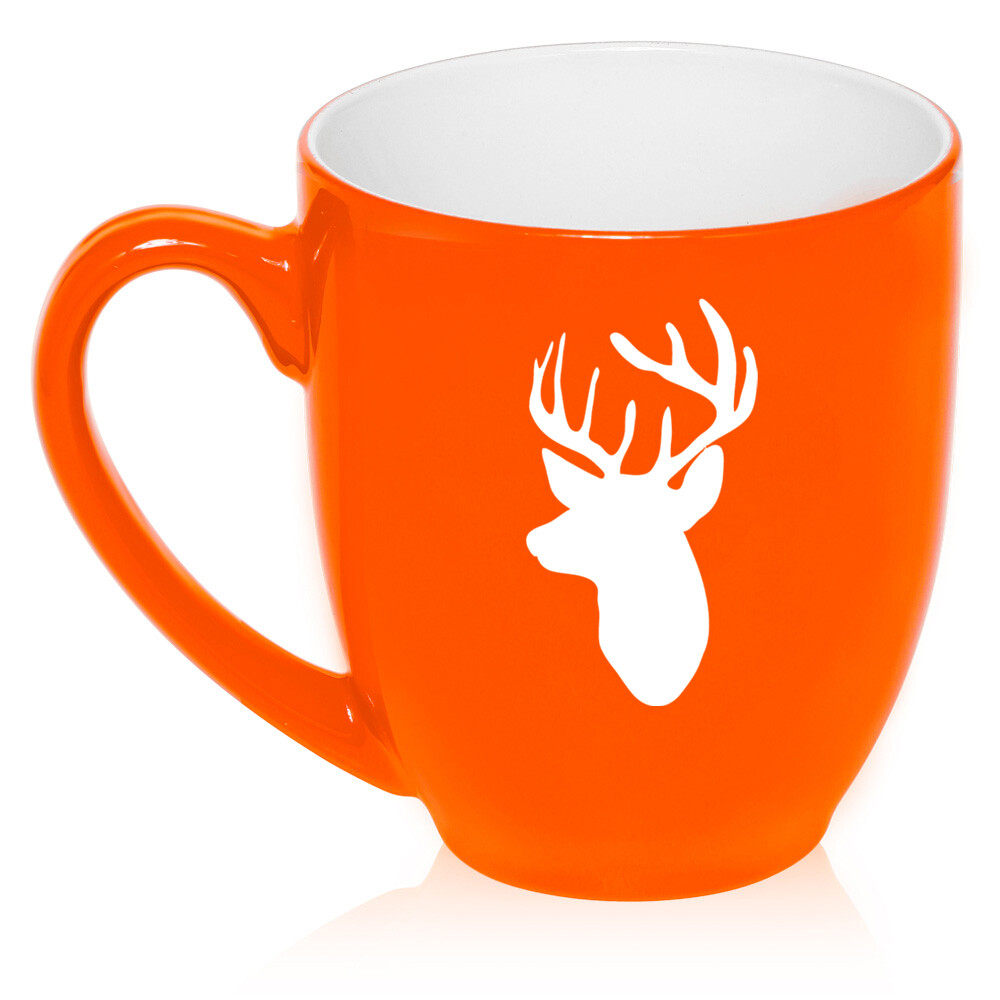 Personalized Deer Coffee Mug - Custom Name Northern Lights Design, Ceramic 11oz Or 15oz