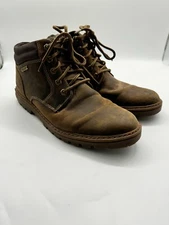 Rockport Trutech Hydro Shield Brown Leather Waterproof Work Boots Men’s Size 10
