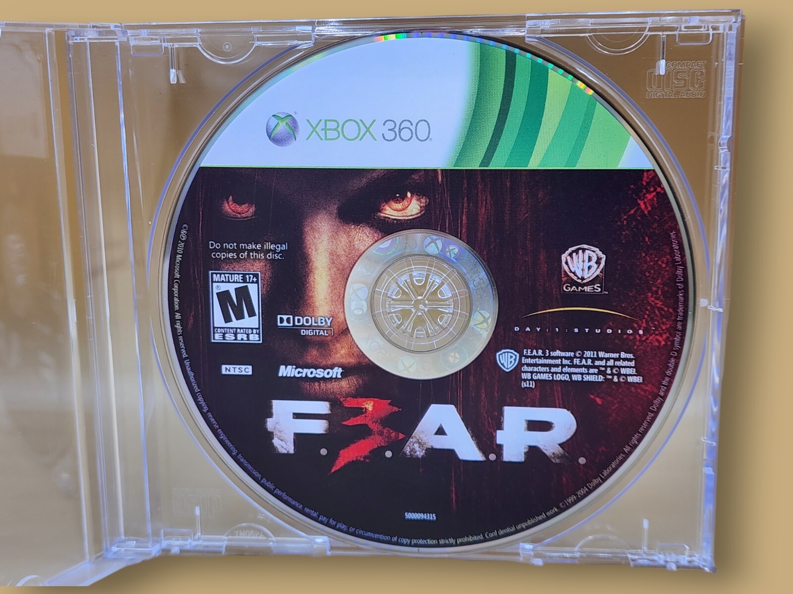 2011 Xbox 360 F.E.A.R. 3 Video Game Disc Only eBay