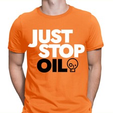 Just Stop Oil Anti Environment Save Earth Activist Green Mens TShirt#VR6