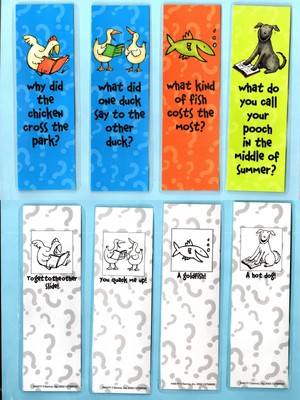 Funny Quote Jokes Bookmark Dog Goldfish Duck Chicken Gift x Kids Children Party