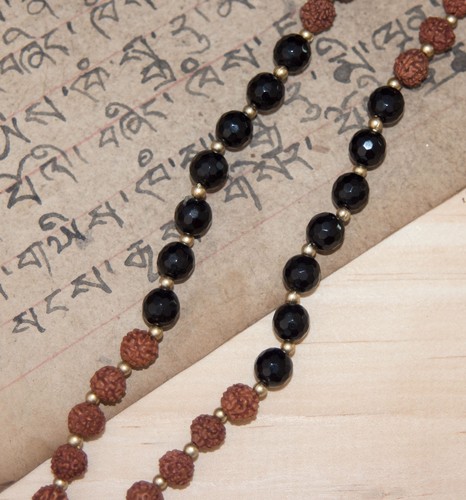 Collar Budista - Mala Tibetana - Perlas Rudraksha De Alta Calidad Ø 7mm 25210 - Picture 2 of 2