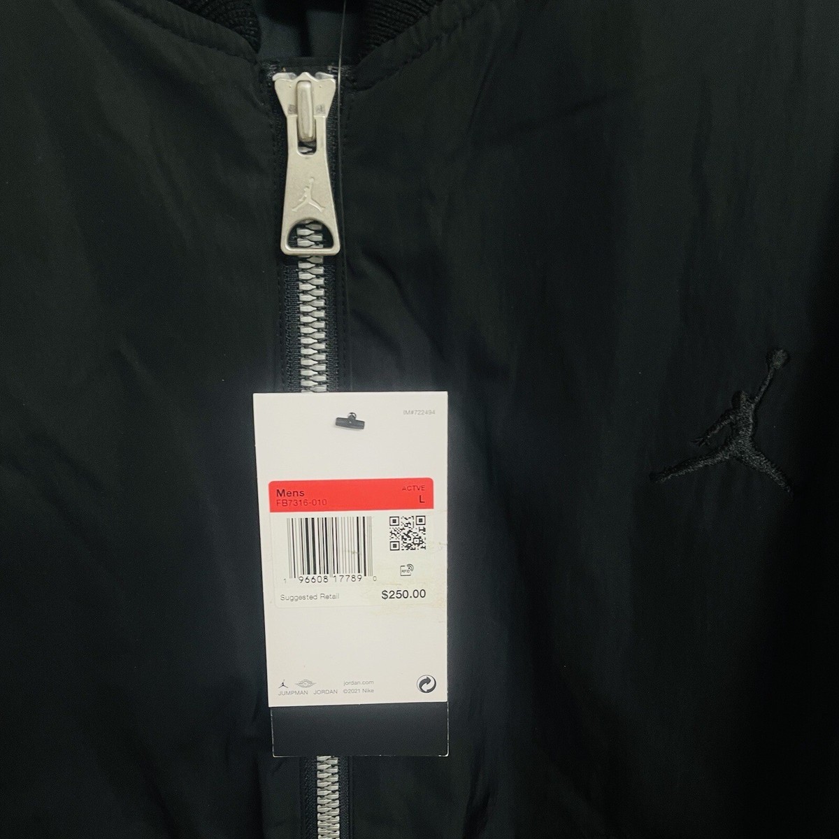 Men's Size L - Jordan Essentials Renegade Jacket (FB7316-010 Men's Size L - Jordan Essentials Renegade Jacket (FB7316-010