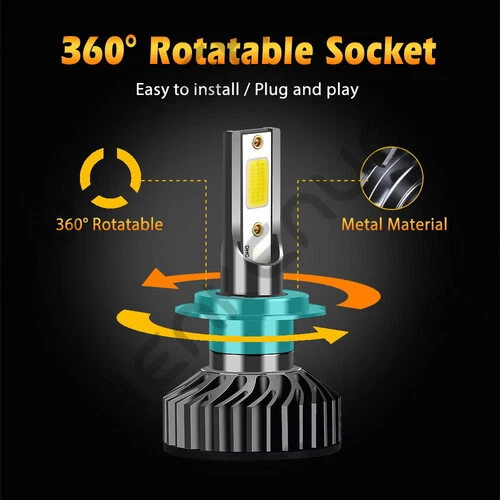 For BMW 128i 135i 2008-2013 - 6000K WHITE Front LED Headlight 4X Bulbs Hi-Lo - Image 4 of 4