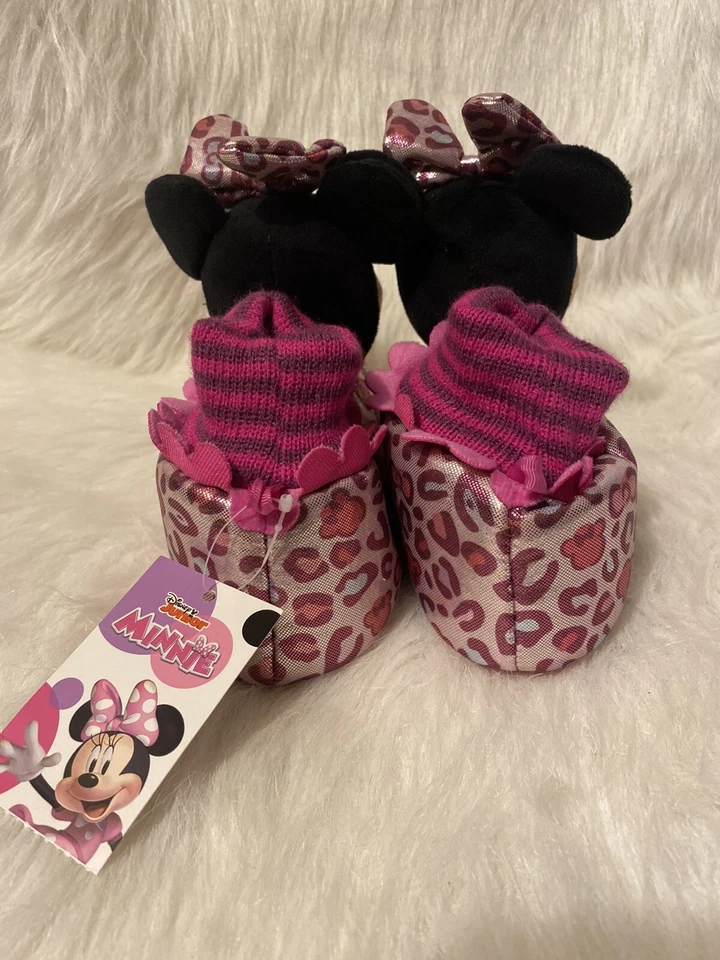 Chinelos Disney Júnior Minnie Mouse Meninas Tamanho 7-8 Rosa - Imagem 3 de 4