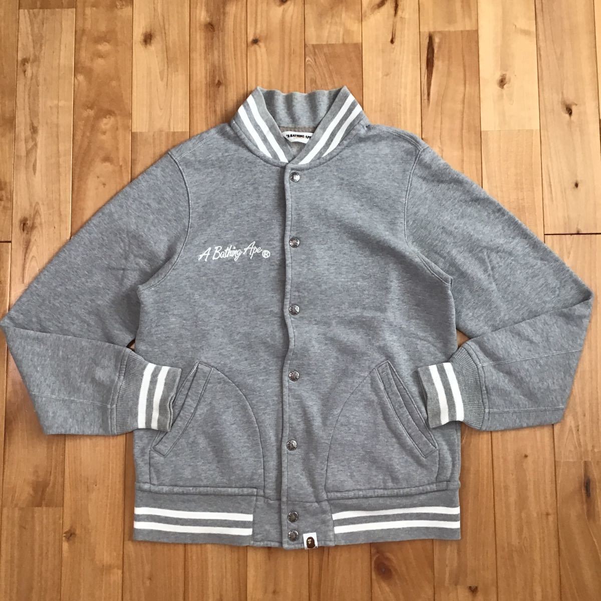 BAPE General sweat varsity jacket Gray A Bathing Ape Size M