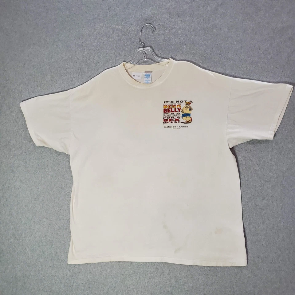 VINTAGE Cabo San Lucas Men Shirt 2XL It's Not A Beer Belly It's A Fuel Tank READ - Image 4 of 4