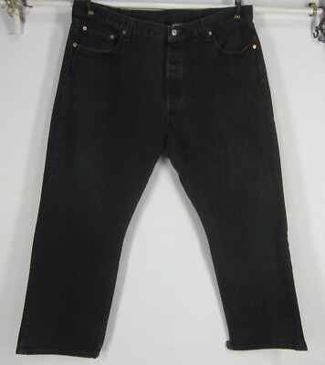 LEVI'S CLASSIC ORIGINAL 501 MEN'S W42 L30 BUTTON FLY 100% COTTON BLACK JEANS  GUC | eBay