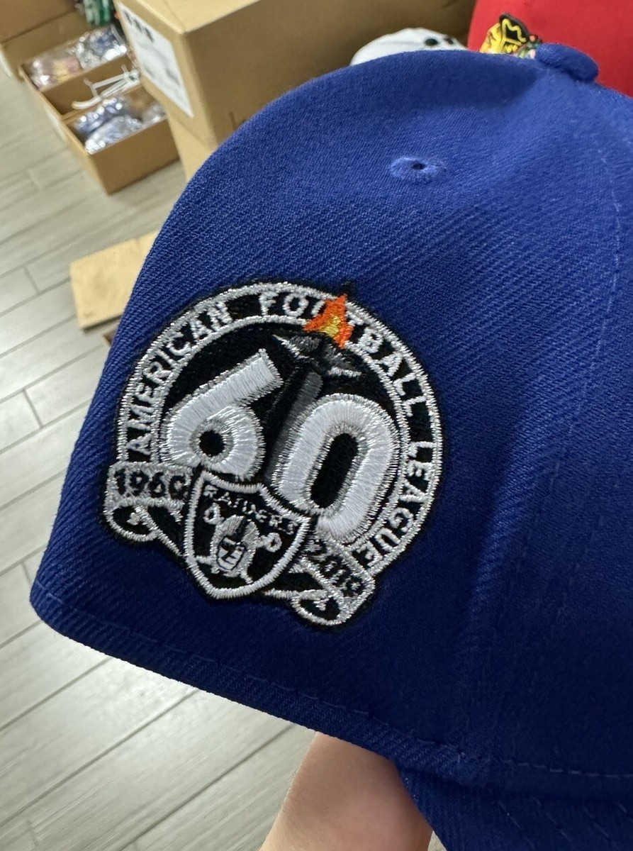New Era Las Vegas Raiders 9Forty Snapback Hat Royal Blue 60th Ann