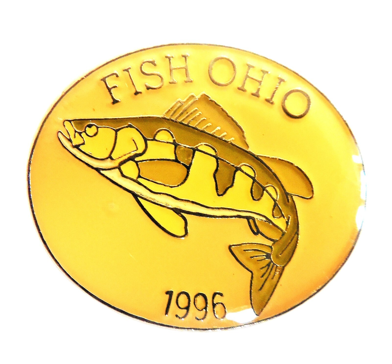 Vintage FISH OHIO AWARD PIN 1996 Yellow Perch eBay