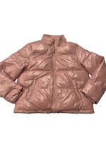 New Ugg Izzie Puffer Bomber Jacket Women's Size S Pink Sparkle Zip Up 