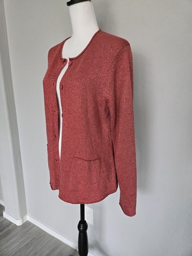 Eileen Fisher Silk Blend Jacket Sweater Round Neck Cardigan Fresia Sz L NWT - Picture 7 of 14