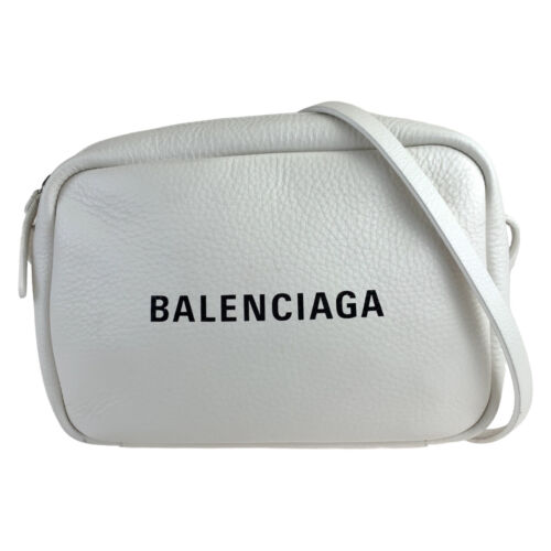 Authentic BALENCIAGA Every day Shoulder Bag Diagonal Bag white white black b... - Picture 1 of 9