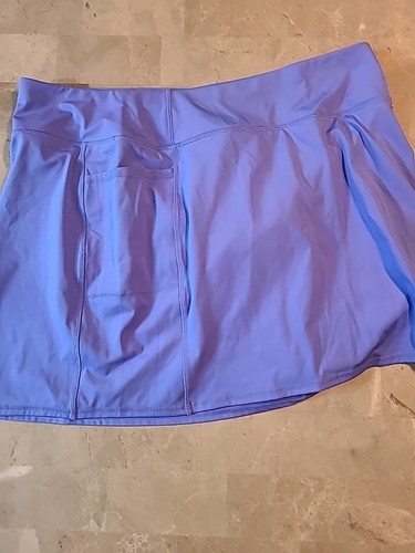 Skechers Women’s Blue High Waist Side Pockets Stretch Soft Comfort Skort XXL NEW - Picture 2 of 2