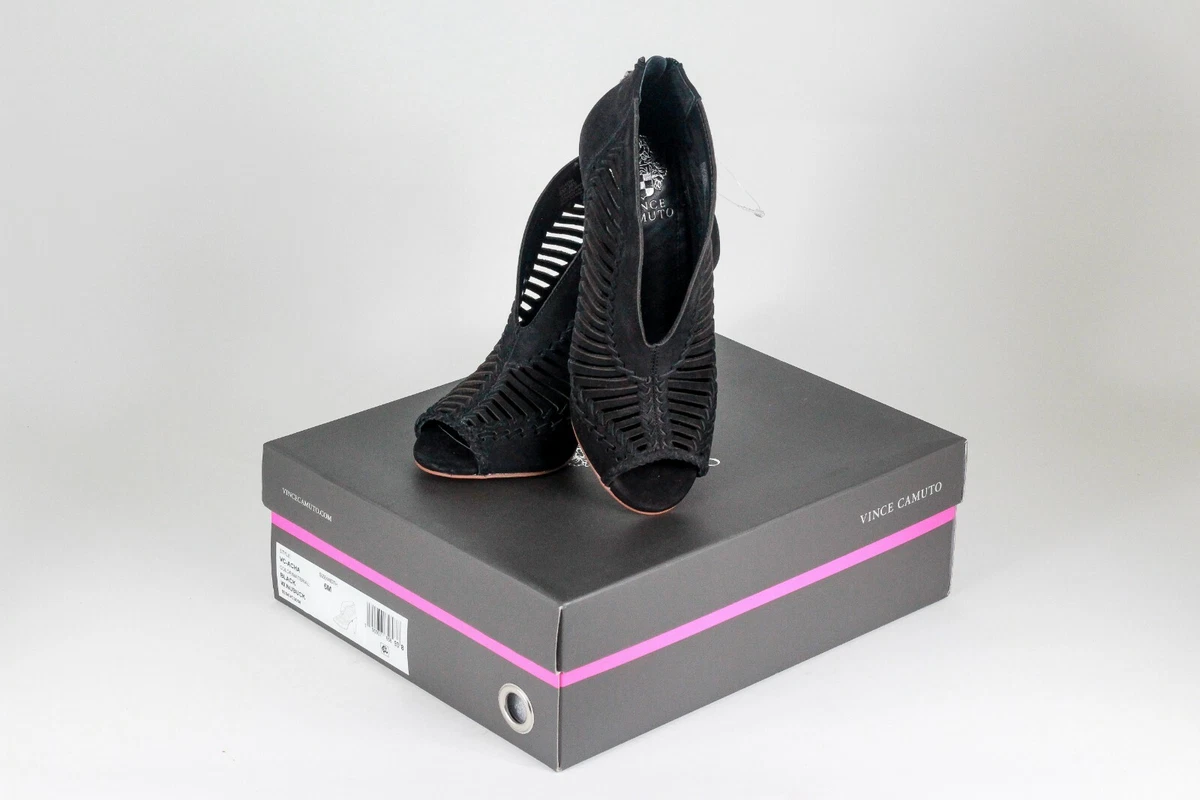 New Vince Camuto Acha Laser Cut Out Woven Booties Sandals Shoes