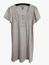 Miss Elaine short nightgown womens medium light pink lingerie (T1535J)