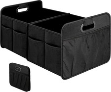 Simple Deluxe 2 Compartments Trunk Organizer for Car/SUV, Collapsible 600D Water