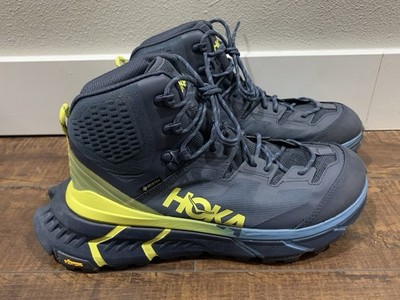 Hoka One One Tennine Hike GTX Womens Size 10B Gore Tex Navy Blue Yellow Boots
