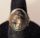 Vtg. US Mercury Dime 3-D Relief Ring 1916 Size 7.25 / 7 1/4