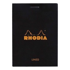 Rhodia Staplebound Notepad - Lined 80 sheets - 3 x 4 - Black cover