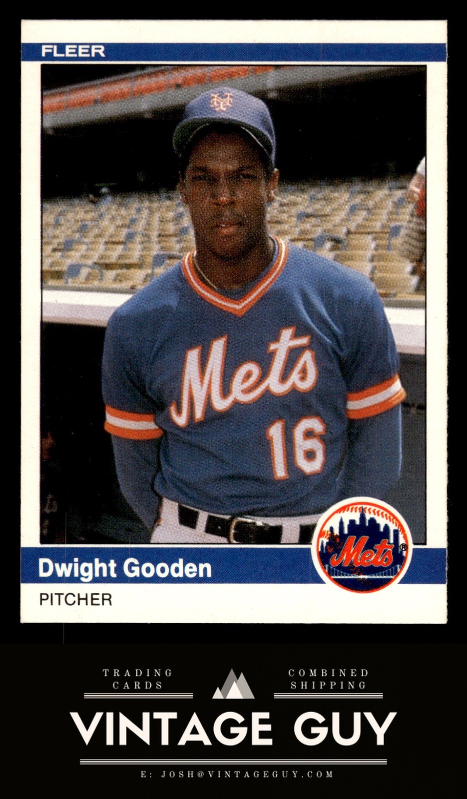 1984 Fleer Update #U-43 Dwight Gooden New York Mets Baseball Card