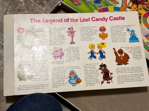 Juego Candy Land 1984 vintage ~ Milton Bradley 4700 usado estado - sin fichas - Imagen 3 de 9
