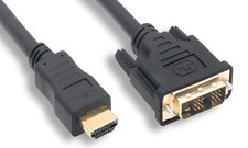 HDMI to DVI-D Display Adapter Cable Male Gold HD HDTV 15ft 5M Premium
