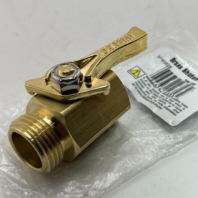 #ad Dramm Brass Heavy Duty Water Shut Off Valve for Garden Hose 12353 NEW SEALED $29.99