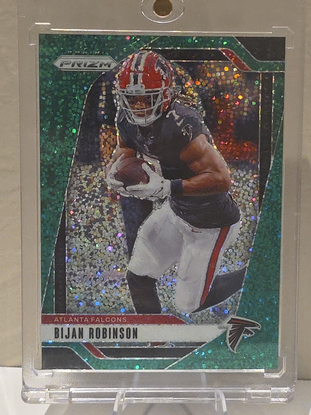 2024 Panini Prizm Bijan Robinson #11 Green Sparkle Prizm /8 Falcons SSP