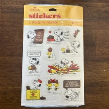 Hallmark Snoopy Vintage Scratch N Sniff Chocolate Peanuts Stickers Sealed
