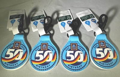 #ad 4x Lot Aldi Limited Edition 50Th Quarter Coin Holder Clip Keychain 🚀 Ship $14.99