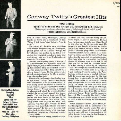 Conway Twitty, Conway Twitty's Greatest Hits..., (LP, Comp, RE), NM or M-, 35526 - Picture 2 of 5