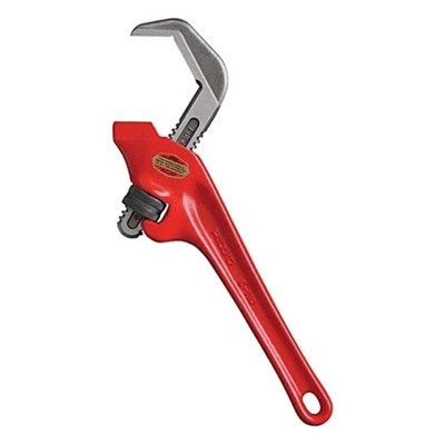 Offset Hex Jaw Pipe Wrench 9.5 Inch Model E-110 31305 Made USA RIDGID Red Steel