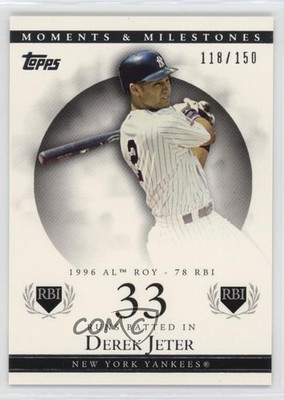2007 Topps Moments & Milestones 118/150 Derek Jeter (1996 AL ROY 78 RBI) HOF 4ib