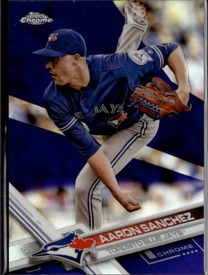 2017 Topps Chrome Aaron Sanchez Purple Refractor /299 Toronto Blue Jays #44