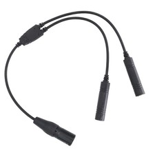 35cm Aviation Headset GA Dual Plugs to for Airbus 5 Pin XLR Headset Adapter
