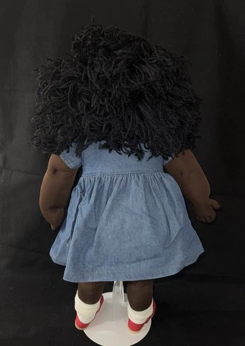 Vintage Cabbage Patch Kids Maranda Girl Doll Dark Complexion 18" Cloth Brown Ey…