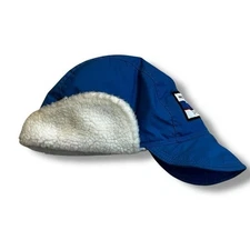 Pacific Trail Winter Hat Blue Large Faux Sherpa Ear Flaps Vintage “Ski Stuff”
