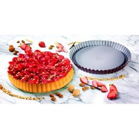 Dr. Oetker Obstkuchenform 28Cm Stahl Antihaft Grau/Rot Backform Obsttorten