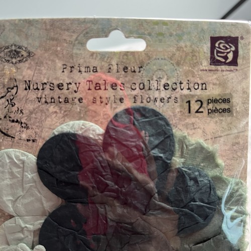 Prima Fleur Nursery Tale Collection Vintage Style Paper Flowers 12 Pcs Crafting - Picture 2 of 5