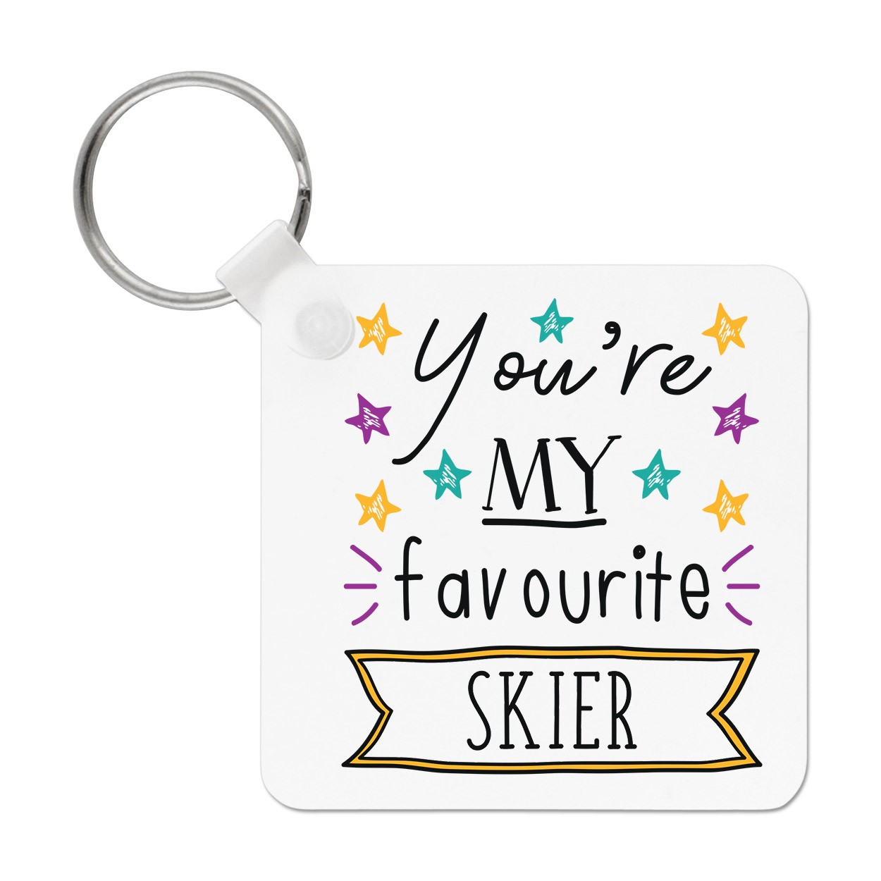 You're My Favourite Skier Stars Keyring Key Chain Funny Best Skiing